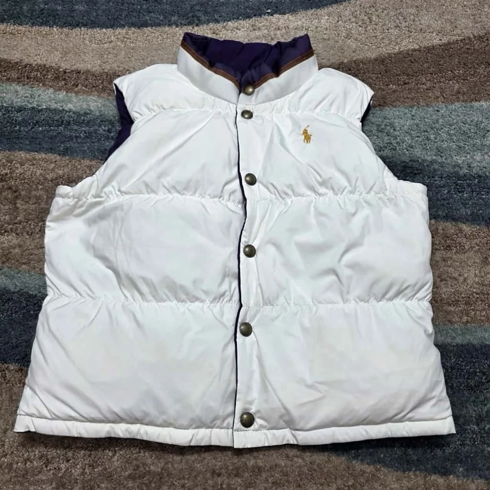 Ralph Lauren County Riders Jockey Club Vest Pony Reversible Down Vest YOUTH XL